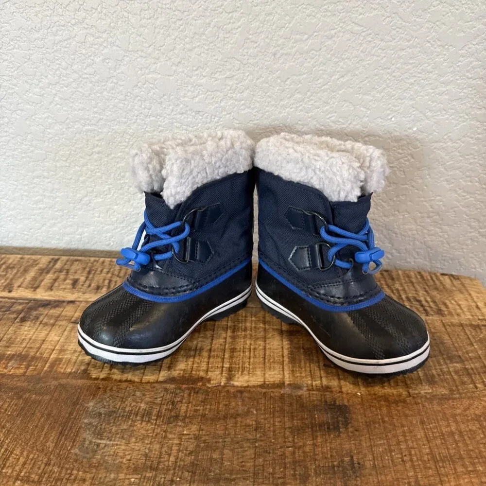 Sorel Unisex Toddler Yoot Pac Waterproof Snow Boots Size 8 Blue